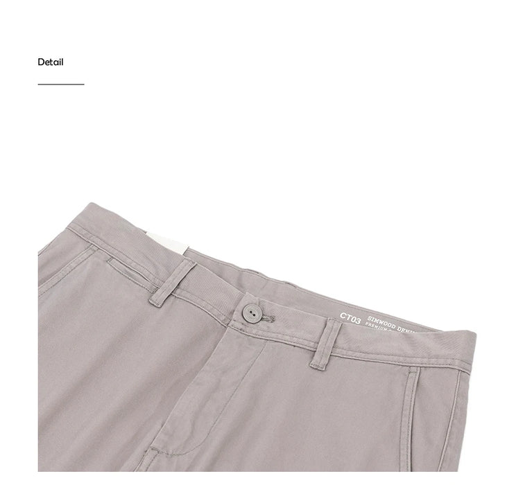 SIMWOOD 2024 autunno nuovi pantaloni Casual da uomo in cotone Slim Fit Chinos moda pantaloni abbigliamento maschile di marca Plus Size Pant 482