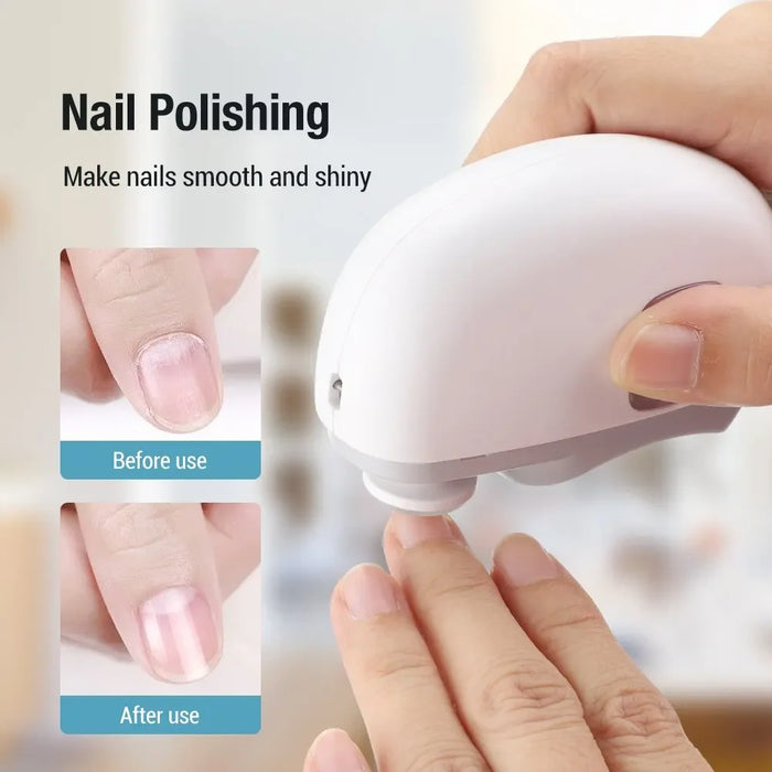Tagliaunghie elettrico rettifica e lucidatura 2 in 1 smerigliatrice per unghie automatica portatile multifunzionale strumento elettrico per Manicure
