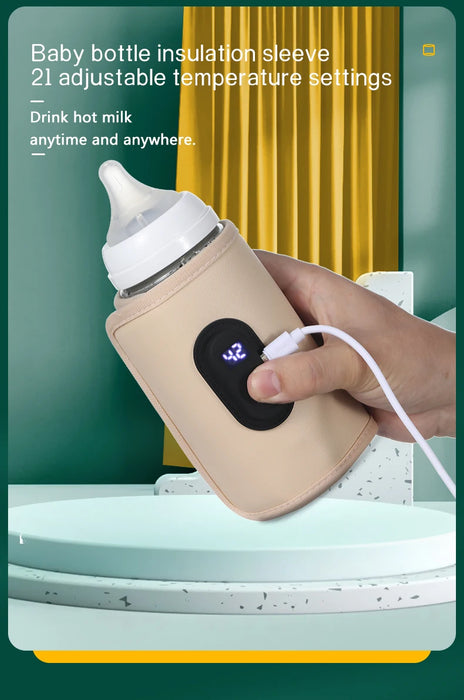 Scaldabiberon per allattamento per bambini, scaldabiberon USB portatile per auto, accessori da viaggio all'aperto portatile all'aperto