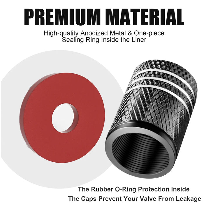 8Pc Cappucci per valvole per pneumatici Copri stelo per cerchioni Tappo per ruota automatico antipolvere Cappucci per capezzoli in lega di alluminio per auto e moto Bici