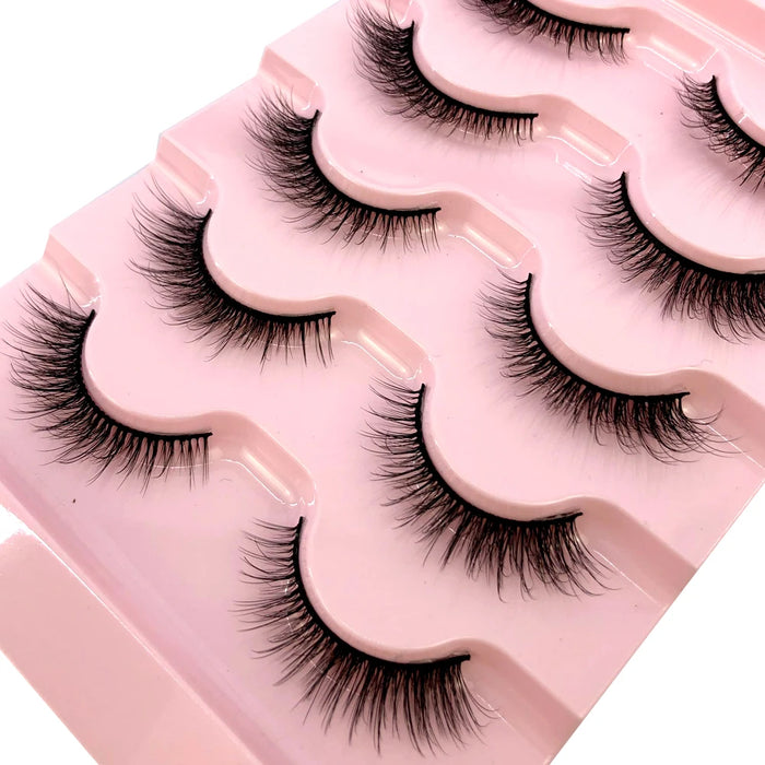 2023 Nuovo 5 paia ciglia finte naturali ciglia finte trucco lungo ciglia di visone 3d estensione ciglia ciglia di visone ciglia corte