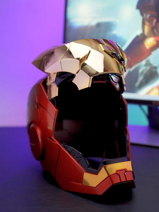 Nuovo AutoKing 1:1 Mk5 Iron Man Casco Cosplay Controllo Vocale Occhi con Modello di Luce Giocattoli per Adulti Elettrico Indossabile Regalo Di Natale