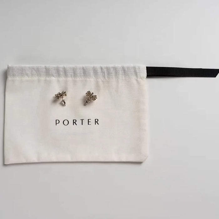 Piccoli sacchetti regalo in cotone bianco 5x7 cm 8x10 cm 9x12 cm Sacco bomboniera per caramelle per feste Borsa personalizzata con coulisse in mussola Custodia con logo per gioielli