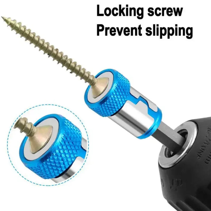 Anello magnetico 1/4 "Punta per cacciavite in metallo Anello magnetico per gambo da 6,35 mm Punta da trapano anticorrosione Magnete Potente strumento ad anello