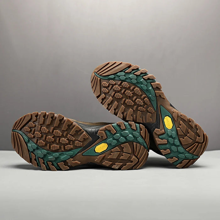 HIKEUP Scarponi da trekking alti da uomo Scarpe da esterno invernali Stringate antiscivolo Sport Casual Stivali da trekking Uomo Scarpe calde in pelle scamosciata