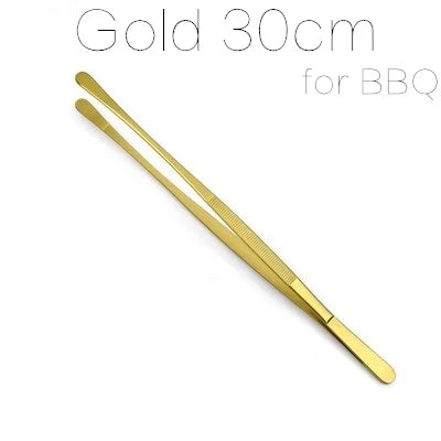 Pinzette per cucina e bar in acciaio inossidabile da 30 cm Pinze per alimenti Cucina Pinzette mediche Strumento da bar