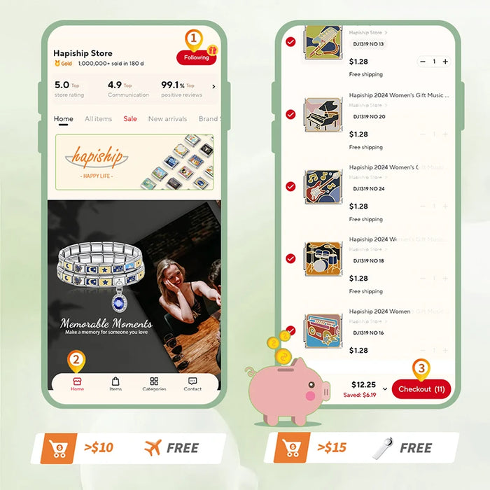 Hapiship originale margherita cavallo amore farfalla mamma cane moto elefante fascino braccialetto adatto creazione di gioielli in acciaio inossidabile DJ003