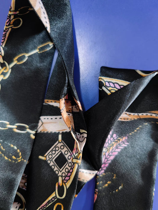 Nuova seta piccola donna moda sciarpa borse per capelli maniglia decorazione cravatta multifunzione nastro a mano sciarpa 4 * 100 cm M30