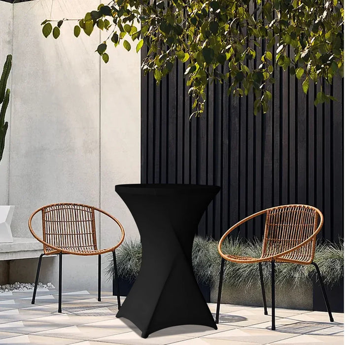 2 pezzi tovaglia elasticizzata tovaglia da cocktail tovaglia in spandex bar hotel festa matrimonio tovaglia altezza elasticizzata