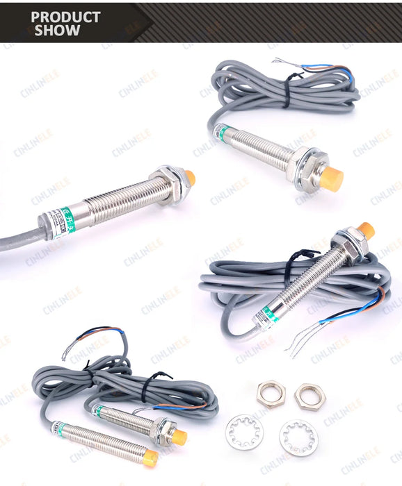 M8 1mm e 2mm Sensore di metallo a induzione Schermo induttivo Tipo di scudo Sensore Interruttore di prossimità LJ8A3 NPN PNP AC DC NO NC BX BY AX AY