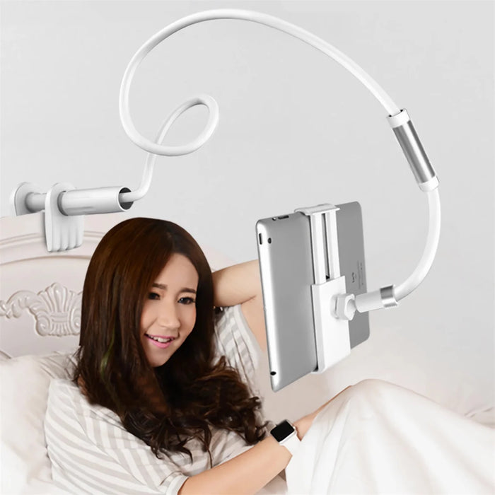 Supporto flessibile per tablet con braccio lungo per scrivania da letto Supporto per tablet per telefono da 5-11 '' per Xiaomi Huawei Samsung Teclast Supporto per linguetta per iPad