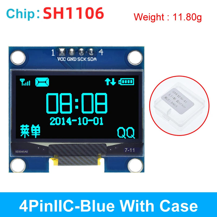 Modulo OLED da 1,3 pollici Colore bianco 128X64 Modulo display LED LCD OLED 1.3 IIC I2C SPI Comunicare per kit fai da te arduino