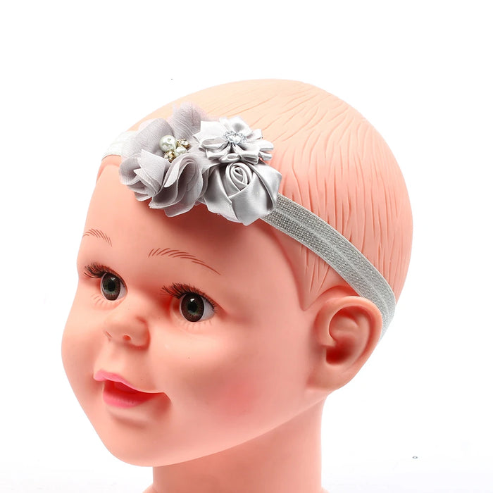 Fascia per capelli per bambina Fiore floreale Neonato Bambini Elastici Fasciatura in gomma Accessorio per capelli Fasce per capelli Turbante Fotografia
