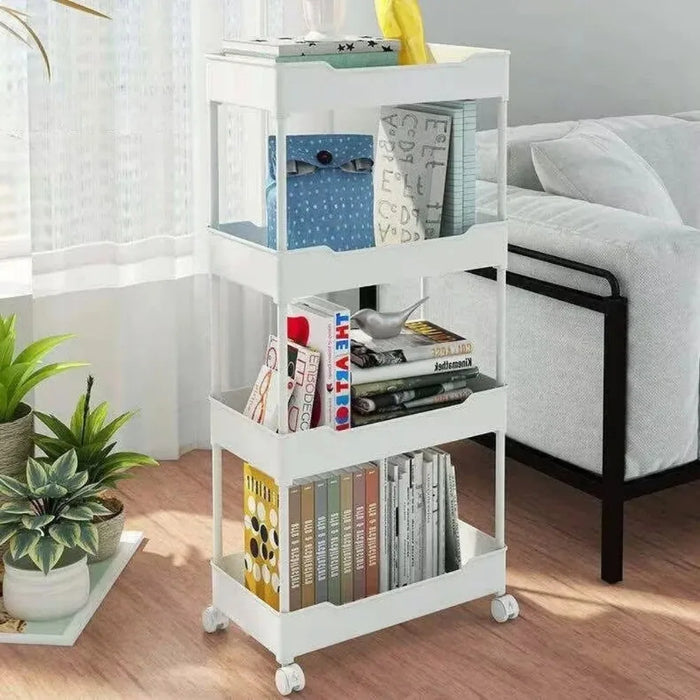 Carrello portaoggetti per scaffali carrello portaoggetti da cucina Mobile con ruote scaffali da bagno multistrato scaffale portaoggetti per snack domestici