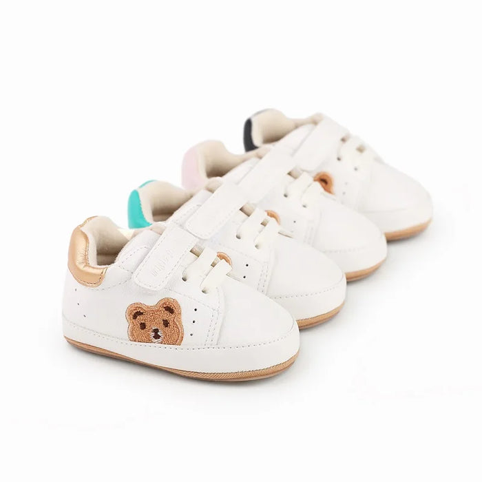 Infant Baby Boys Girls Moccasins Sneakers Bear Embroidery Soft Sole Flat Shoes Prewalker Anti-Slip Shoes First Walker Shoes