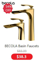 BECOLA Beccuccio per rubinetto a parete Beccucci quadrati e rotondi in ottone cromato/nero Accessori per rubinetti per doccia a cascata