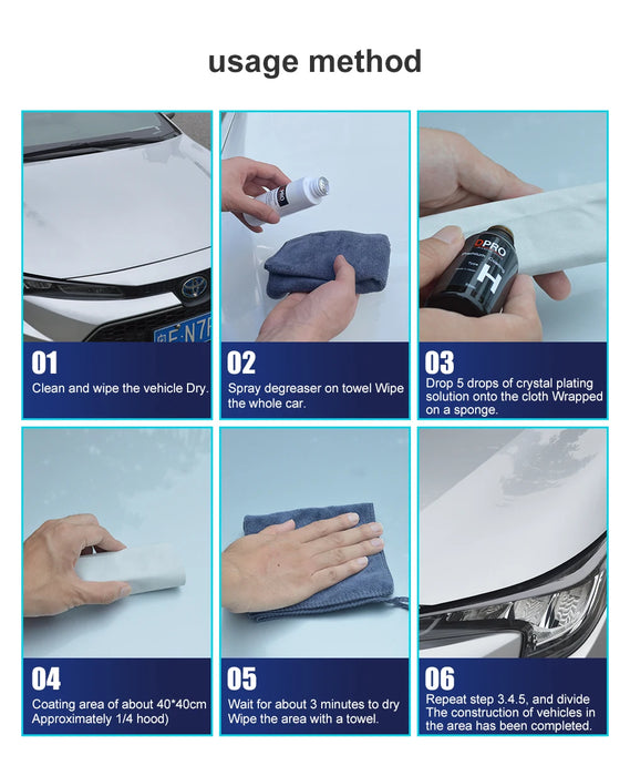 Dpro 9H Rivestimento per auto in ceramica Vetro liquido Impermeabile Nano Ceramica Vernice Cura Anti-graffio Idrofobico Kit di lucidatura per dettagli auto