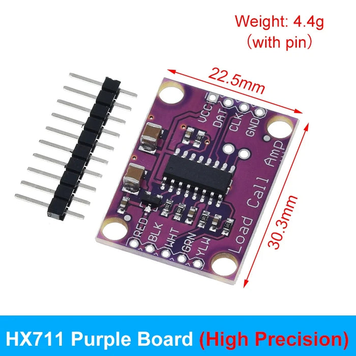 Cella di carico TZT 1KG 5KG 10KG 20KG HX711 Modulo AD Sensore di peso Bilancia elettronica Sensore di pressione di pesatura in lega di alluminio