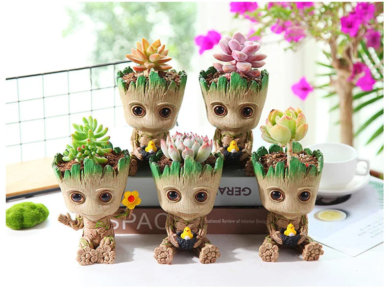 Decorazione della casa Artigianato Modello in miniatura Ufficio Desktop Display Cartoon Groot Figurine Artigianato Decor Albero Uomo Ornamento 5CM