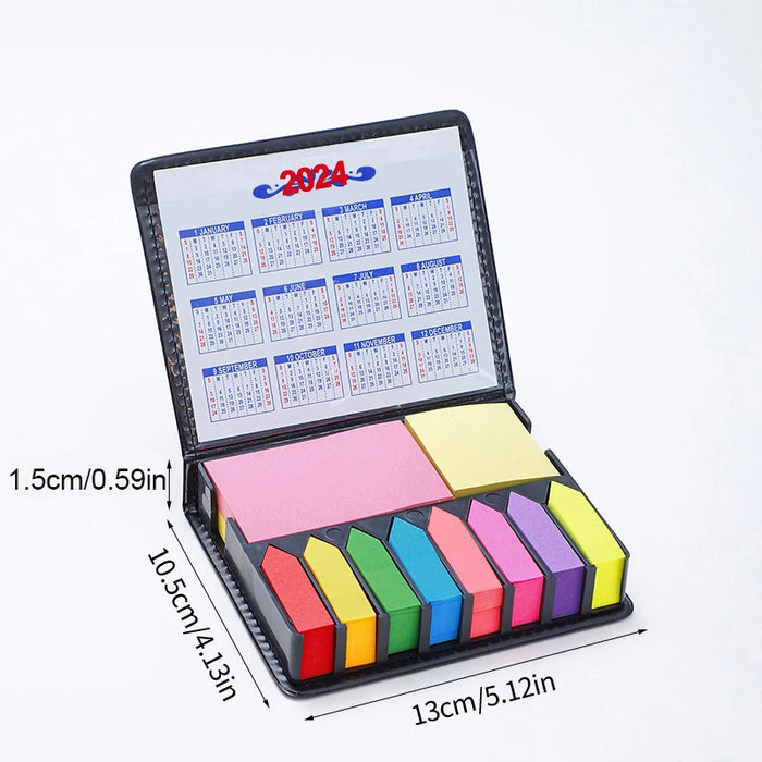 1 Set di adesivi colorati per l'organizzazione di adesivi multicolori Set di scatole di imballaggio in pelle calendario 2024 e altro