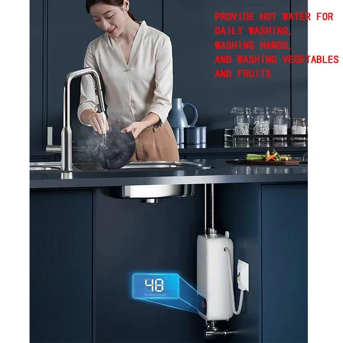 ATWFS Scaldabagno istantaneo 220V 4600W Riscaldatori elettrici portatili per bagno Doccia acqua calda e riscaldamento cucina domestica