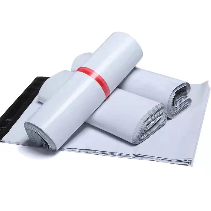 Sacchetti per buste di spedizione sacchetto di immagazzinaggio per buste Express in plastica sacchetti postali di colore bianco grigio sacchetto per corriere con sigillo autoadesivo