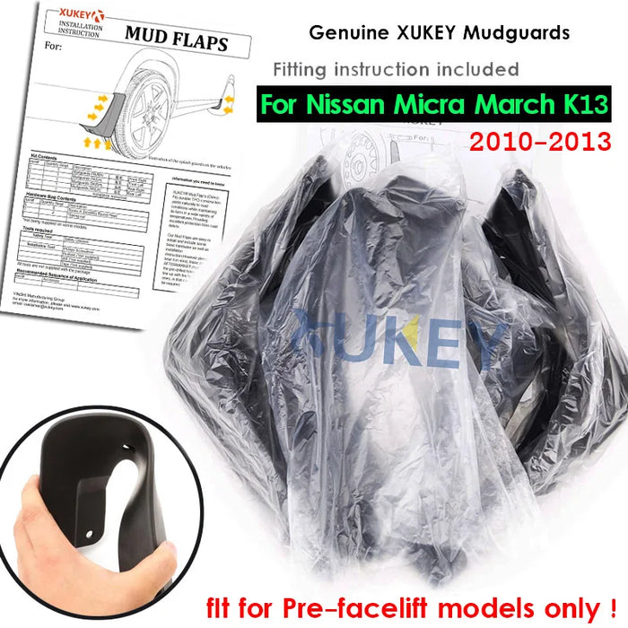 Per Nissan Micra/Marzo K13 2010 2011 2012 2013 Anteriore Posteriore Auto Paraspruzzi Paraspruzzi Paraspruzzi Parafango Parafanghi Parafango