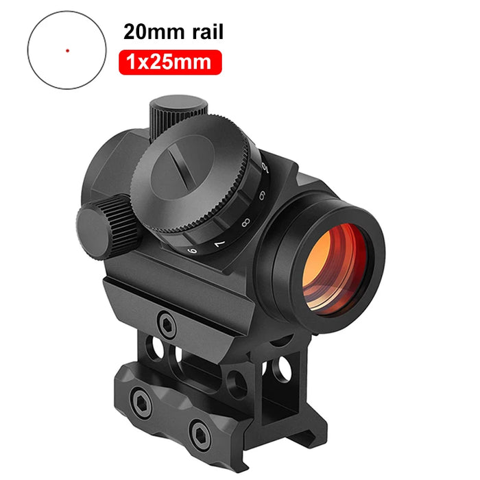 1x40 Red Dot Scope Sight Rifle scope Green Red Dot Collimatore Dot con 11mm/20mm Rail Mount Airsoft Air Hunting