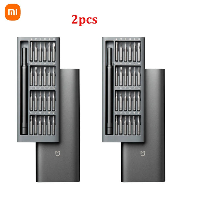 100% originale Xiaomi uso quotidiano cacciavite Kit Manua 24 punte magnetiche di precisione scatola di alluminio Set di cacciaviti fai da te Smart home
