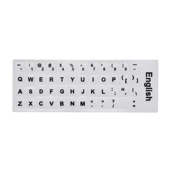 Russo francese inglese arabo spagnolo portoghese ebraico adesivi per tastiera lettera alfabeto layout adesivo per PC desktop portatile