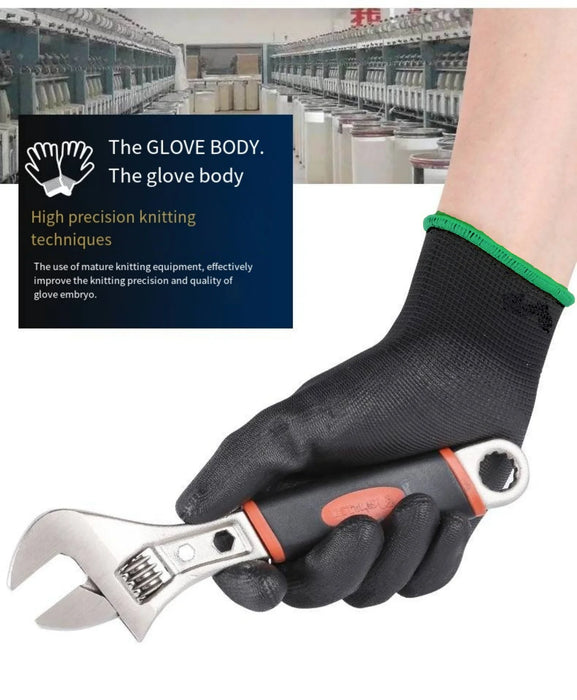 10 paia di guanti di sicurezza durevoli-antiscivolo, resistenti all'usura, protezione ESD per giardinaggio e lavorazione del legno