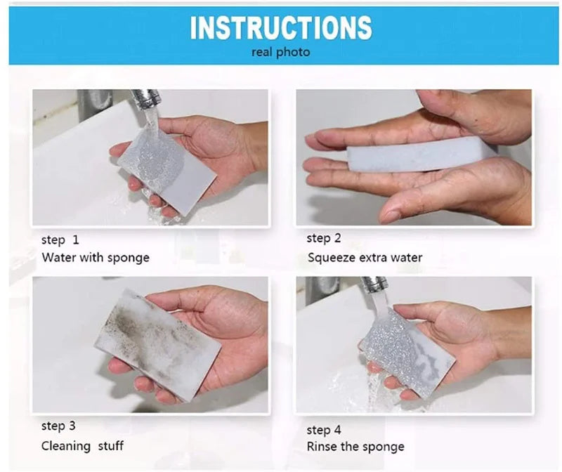 20/40/100 pz spugna compressa magica gomma detergente accessorio da cucina strumento melamina spugna lavastoviglie spazzola pulizia