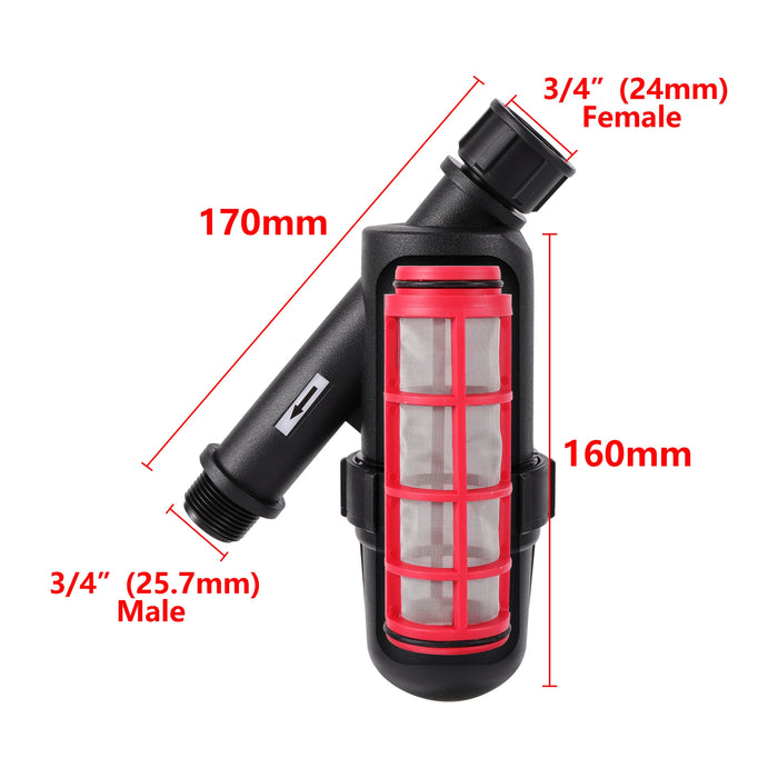 120 Mesh 3/4 "filtro per l'acqua con schermo filettato maschio filtro in acciaio inossidabile sistema di nebulizzazione per irrigazione da giardino filtro per impurità