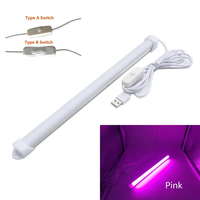 Barra luminosa a LED USB Striscia LED rigida da 5 V per la cucina Barra luminosa in alluminio dimmerabile per illuminazione sotto l'armadio Bianco caldo freddo