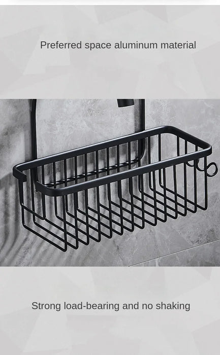 Comodo portaoggetti per wc con installazione senza foratura cestello portaoggetti per bagno per doccia e prodotti da bagno