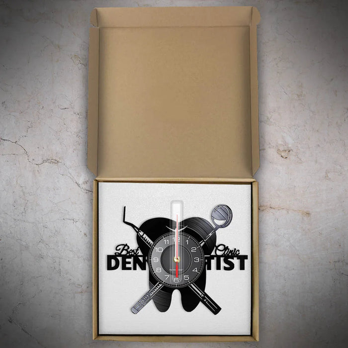 Attrezzature Dental Office Denti dentista Segno di Parete Orologio Decorativo Ortodontista Disco In Vinile Orologio Da Parete Infermiera Apprezzamento Regalo