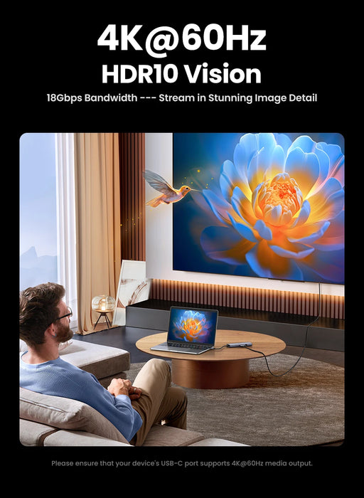 UGREEN USB C HUB 4K60Hz Adattatore HDMI USB C a USB3.0 PD100W SD e TF per MacBook Pro Air Laptop Tipo C 3.1 Splitter Docking Station