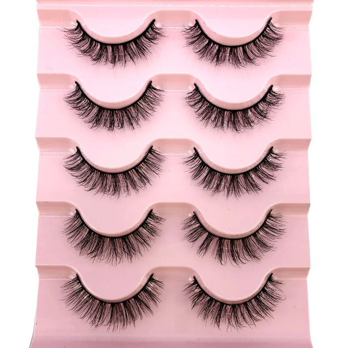 2023 Nuovo 5 paia ciglia finte naturali ciglia finte trucco lungo ciglia di visone 3d estensione ciglia ciglia di visone ciglia corte