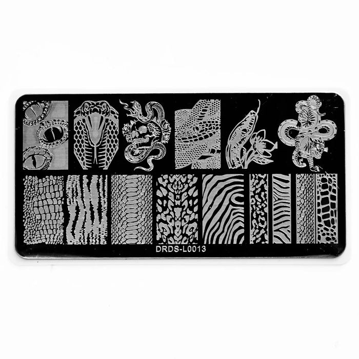 1Pc Nail Art Stamp Plate linea geometrica stampa fai da te piastra immagine 6*12CM piastra per timbratura unghie Stencil in lamiera di acciaio inossidabile JR-030
