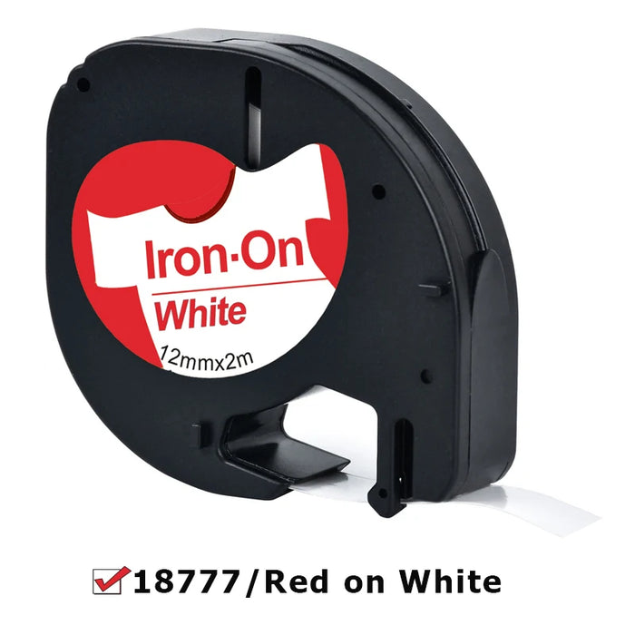 CIDY 91201 Compatibile 12mm*4m Nero su bianco Dymo Letratag Nastro in plastica LT 91331 LT 9120112267   18769 18771 per LT-100H LT-100T