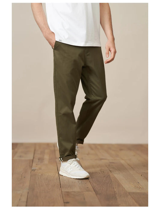 SIMWOOD 2024 autunno nuovi pantaloni Casual da uomo in cotone Slim Fit Chinos moda pantaloni abbigliamento maschile di marca Plus Size Pant 482