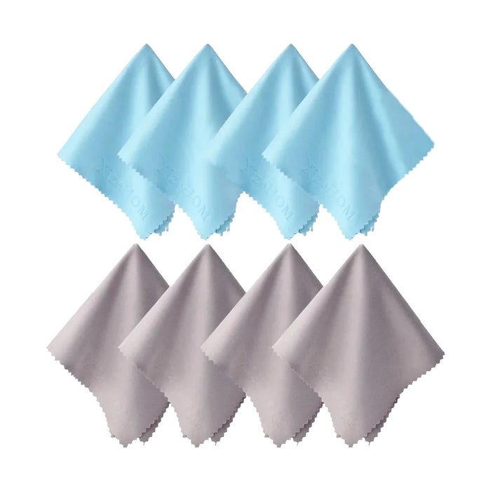 XizeHOM 8 pz/lotto Detergente per occhiali di alta qualità 20*20 cm Panno per pulizia occhiali in microfibra per lenti Salviette per la pulizia dello schermo del telefono