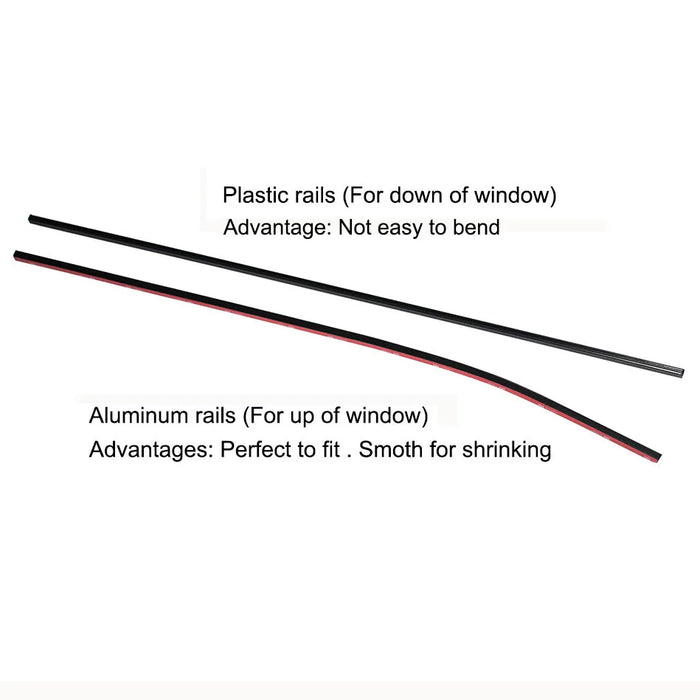 Binario in plastica di alluminio da 50 cm 60 cm 70 cm per tende per finestrini auto (senza tende)