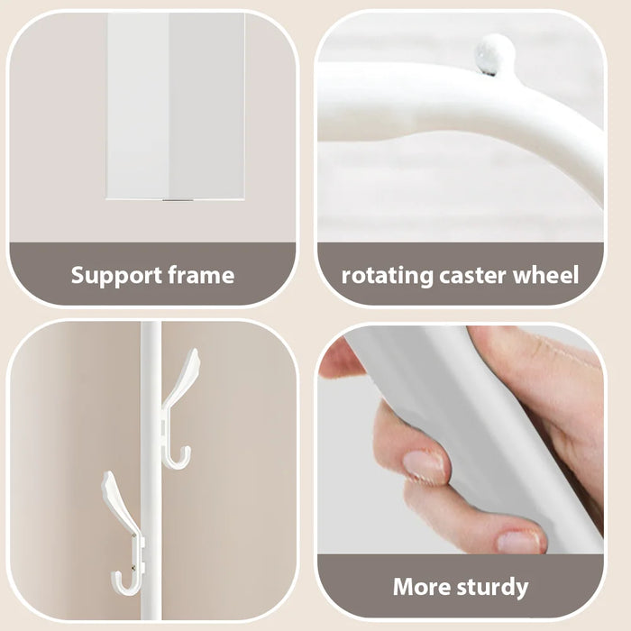 Appendiabiti da parete Doppio binario Appendiabiti scarpiera 146 * 110 * 35 cm Appendiabiti in piedi Scaffale per guardaroba Camera da letto