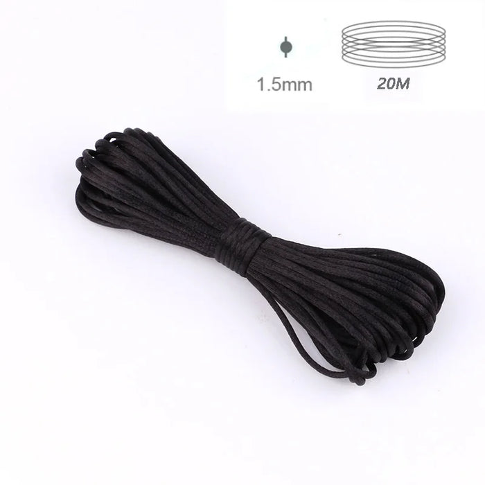 TYRY.HU 20-80 metri Collana masticabile per bambini Accessori 1.5mm/2mm/2.5mm Cavo in nylon di seta satinata per catena ciuccio per bambini Strumenti fai da te