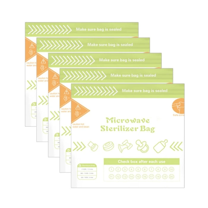 1 set sacchetti per disinfezione per forno a microonde, per riscaldamento a vapore, per sterilizzazione bottiglie