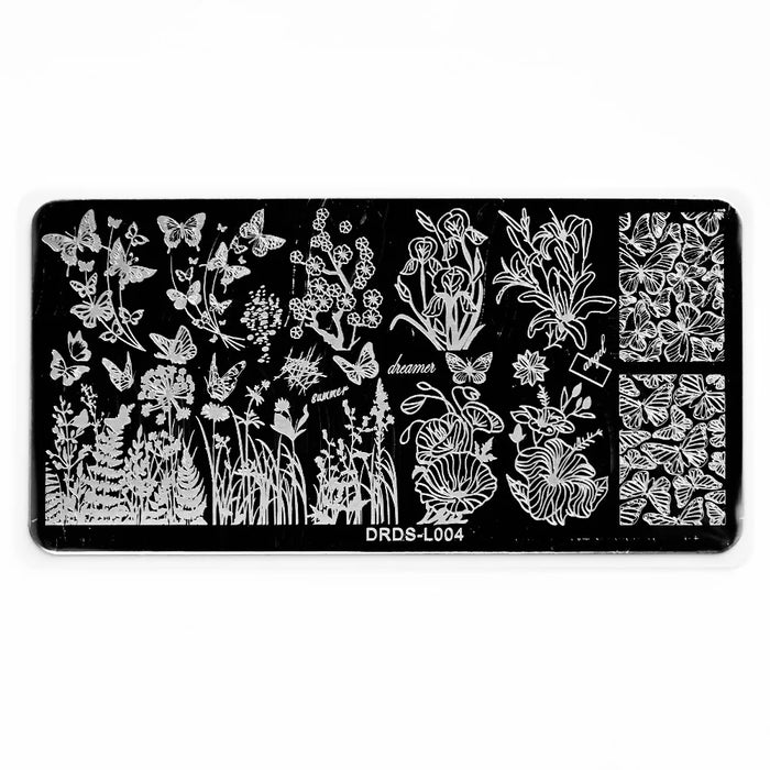 1Pc Nail Art Stamp Plate linea geometrica stampa fai da te piastra immagine 6*12CM piastra per timbratura unghie Stencil in lamiera di acciaio inossidabile JR-030