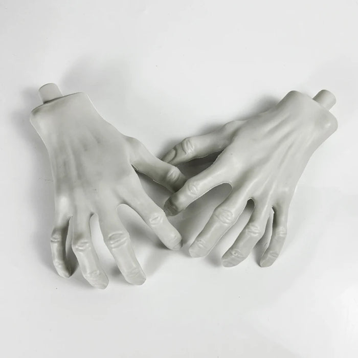 2 pz Halloween scheletro mani spaventoso dimensioni realistiche mano osso teschio festa di Halloween decorazione della casa casa stregata puntelli Horror