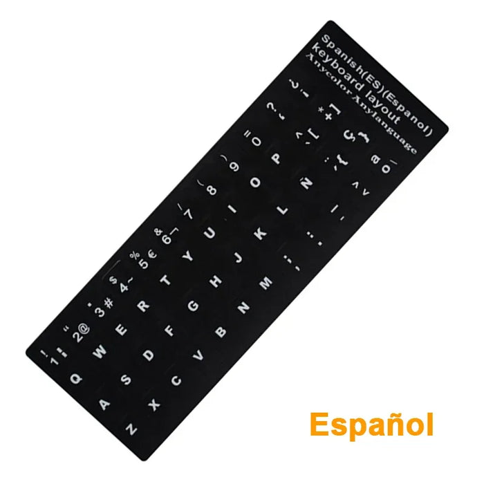 Russo francese inglese arabo spagnolo portoghese ebraico adesivi per tastiera lettera alfabeto layout adesivo per PC desktop portatile