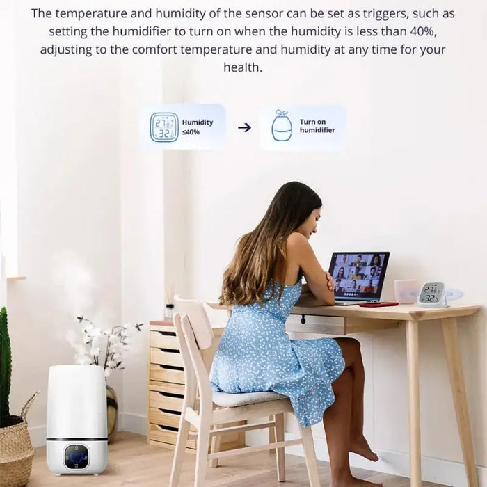 SONOFF SNZB-02D Zigbee sensore di umidità della temperatura Smart Home Automation Monitor in tempo reale Ewelink Alexa Google Home Assistant